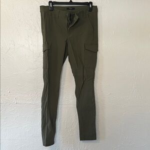 Express Olive Green Slim Cargo Pants